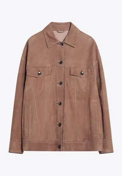 BRUNELLO CUCINELLI COUTURE SUEDE RELAXED JACKET