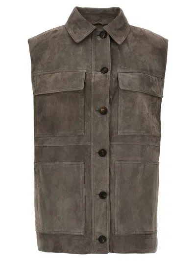 BRUNELLO CUCINELLI COUTURE SUEDE VEST
