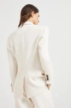 Brunello Cucinelli Couture Twill Blazer In Ivory