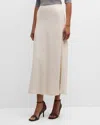 Brunello Cucinelli Flute Skirt In Comfort Viscose Couture Twill In C1177 Ivory
