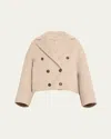 BRUNELLO CUCINELLI COUTURE WOOL SHORT PEACOAT