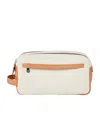 Brunello Cucinelli Cowhide Beauty Case With Double Zipper In White