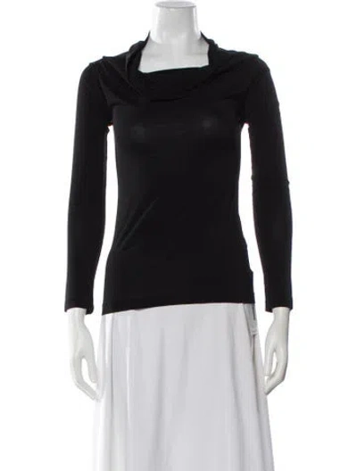 Pre-owned Brunello Cucinelli Cowl Neck Long Sleeve Top In Gray