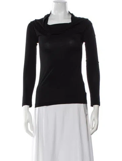 Pre-owned Brunello Cucinelli Cowl Neck Long Sleeve Top In Gray