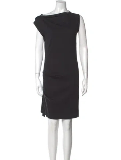 Pre-owned Brunello Cucinelli Cowl Neck Mini Dress In Black