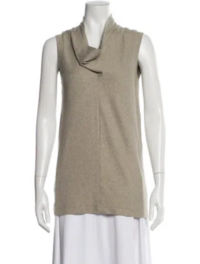 Pre-owned Brunello Cucinelli Cowl Neck Sleeveless Top In Neutral