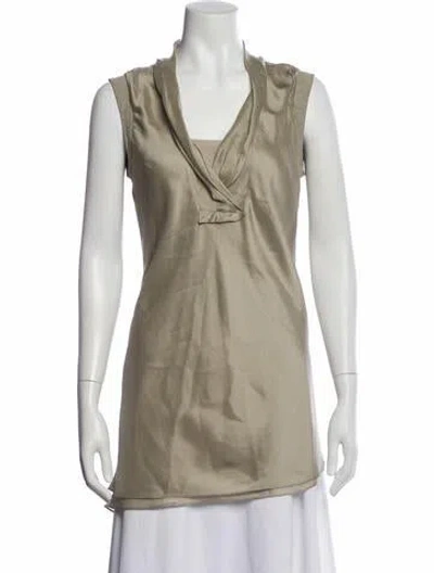 Pre-owned Brunello Cucinelli Cowl Neck Sleeveless Top In Neutral