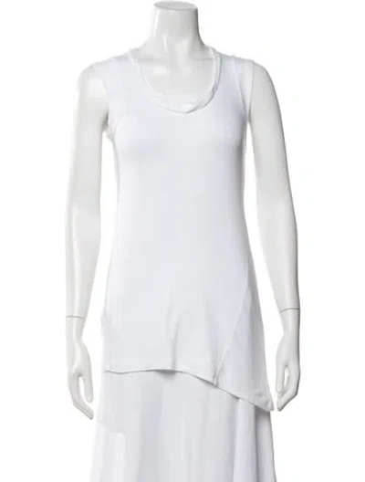 Pre-owned Brunello Cucinelli Cowl Neck Sleeveless Top In White