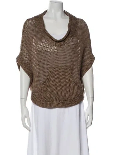 Pre-owned Brunello Cucinelli Cowl Neck Sweater In Brown