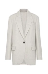 Brunello Cucinelli Single-breasted Suit In Pearl Grey