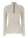 Brunello Cucinelli Beige Zip Up Sweater