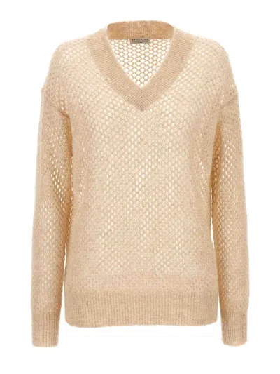 Brunello Cucinelli Rustic Dazzling Net Sweater