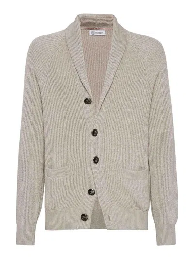 BRUNELLO CUCINELLI CARDIGAN SCIALLATO