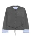 Brunello Cucinelli Button-fastening Tie-waist Cardigan In Gray