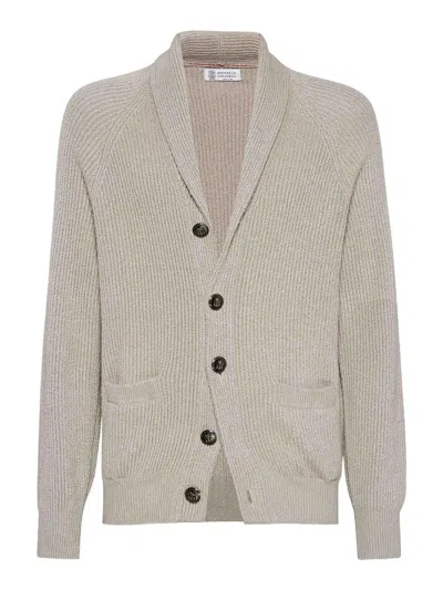 BRUNELLO CUCINELLI CARDIGAN SCIALLATO