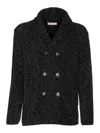 Brunello Cucinelli Black And Beige Cardigan In Black