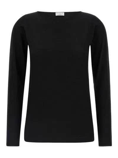 Brunello Cucinelli Lurex Sweater In Black