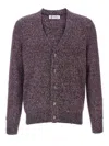 Brunello Cucinelli Men Buttoned Cardigan In Purple