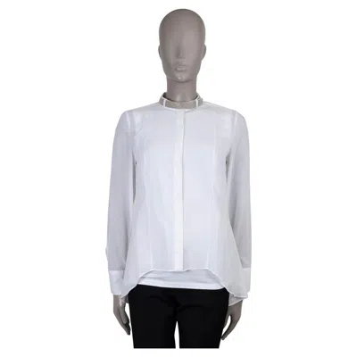 Pre-owned Brunello Cucinelli Cream Cotton Monili Collar Layered Shirt M In White