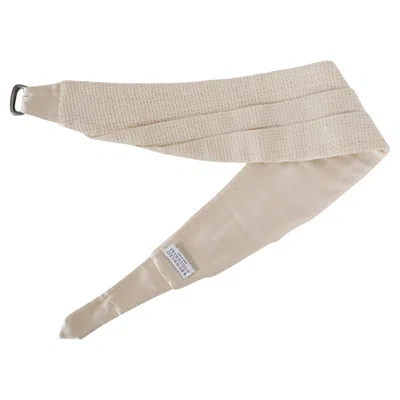 Pre-owned Brunello Cucinelli Cream Sequin Embellished Satin Cummerbund Belt One Size In White