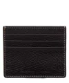 Brunello Cucinelli Compact Textured Cardholder Contrast Stitching In Black