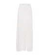 Brunello Cucinelli Cotton Crepe Double Twill Maxi Column Skirt In Beige