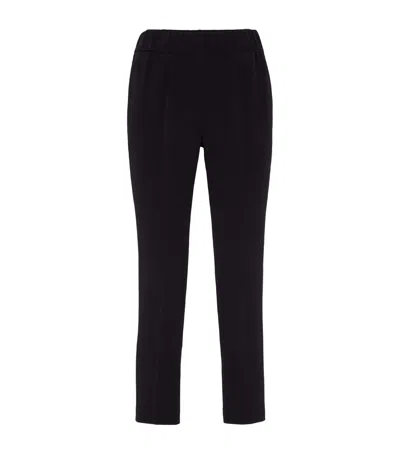 BRUNELLO CUCINELLI CREPE CADY SLIM TROUSERS