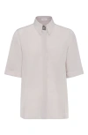 Brunello Cucinelli Monili Bead-embellished Silk Shirt In Light Pink