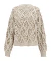 Brunello Cucinelli Knitted Cashmere Sweater In Nude