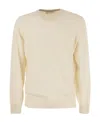 Brunello Cucinelli Pure Cashmere Crew-neck Sweater For Men In Nude