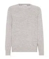 Brunello Cucinelli Crew-neck Cashmere Jumper In Grey