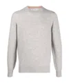 Brunello Cucinelli Crew-neck Cashmere Pullover In White