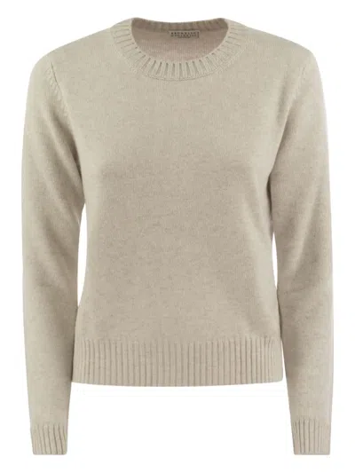 Brunello Cucinelli Crew-neck Cashmere Sweater In Animal Print