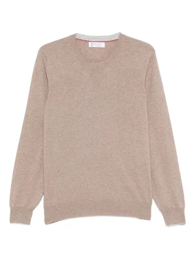 BRUNELLO CUCINELLI CREW-NECK CASHMERE SWEATERS
