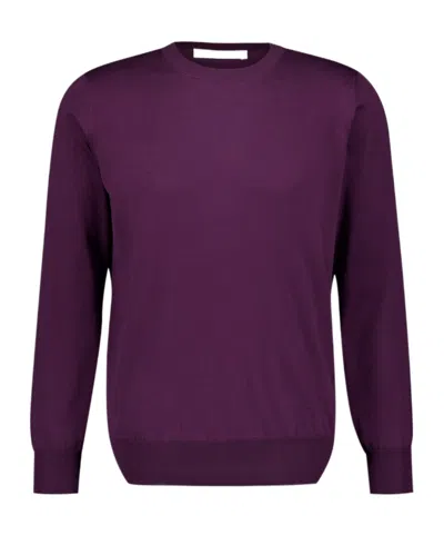 Brunello Cucinelli Crew-neck Cotton Jumper In Purple