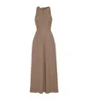 Brunello Cucinelli A-line Dress In Viscose And Linen Blend In Brown