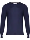 Brunello Cucinelli Cashmere-blend Crewneck Sweater In Blue