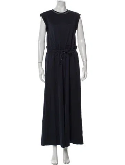 Pre-owned Brunello Cucinelli Crew Neck Jumpsuit In Blue