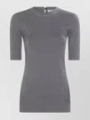 Brunello Cucinelli Crew Neck Keyhole Back Stretch Fabric