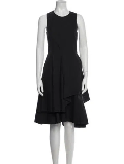 Pre-owned Brunello Cucinelli Crew Neck Knee-length Dress In Black