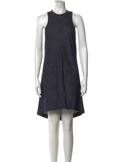 Pre-owned Brunello Cucinelli Crew Neck Knee-length Dress In Blue
