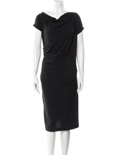Pre-owned Brunello Cucinelli Crew Neck Knee-length Dress In Blue