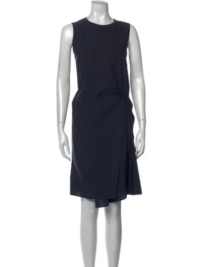 Pre-owned Brunello Cucinelli Crew Neck Knee-length Dress In Blue