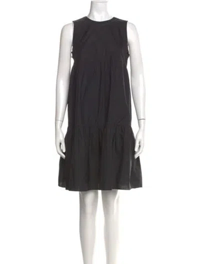 Pre-owned Brunello Cucinelli Crew Neck Knee-length Dress In Gray