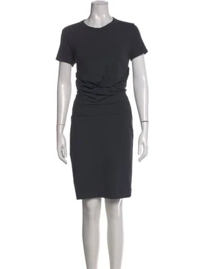 Pre-owned Brunello Cucinelli Crew Neck Knee-length Dress In Gray