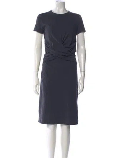 Pre-owned Brunello Cucinelli Crew Neck Knee-length Dress In Gray