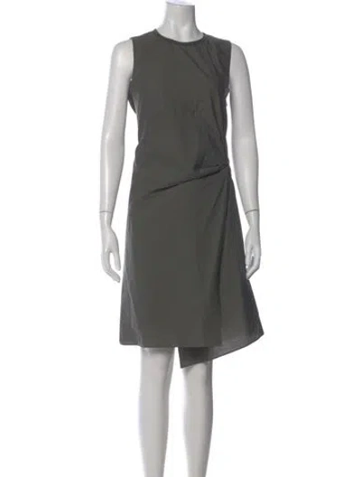 Pre-owned Brunello Cucinelli Crew Neck Knee-length Dress In Gray