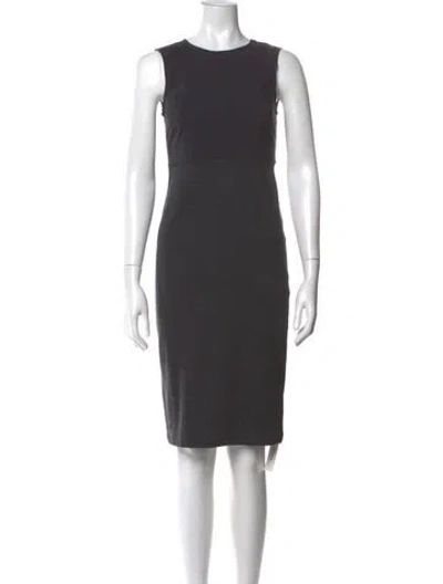 Pre-owned Brunello Cucinelli Crew Neck Knee-length Dress In Gray