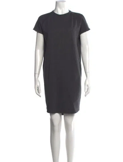 Pre-owned Brunello Cucinelli Crew Neck Knee-length Dress In Gray