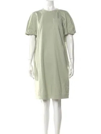 Pre-owned Brunello Cucinelli Crew Neck Knee-length Dress In Green